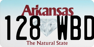 AR license plate 128WBD
