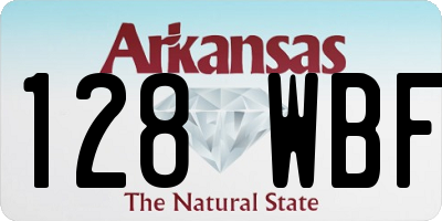 AR license plate 128WBF