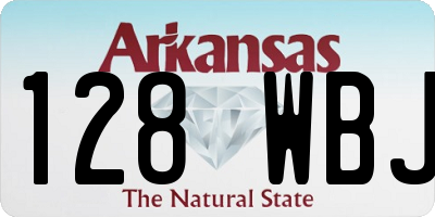 AR license plate 128WBJ