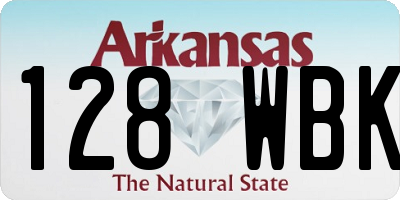 AR license plate 128WBK