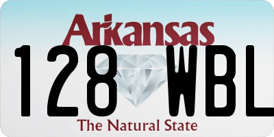 AR license plate 128WBL
