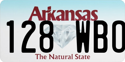 AR license plate 128WBO