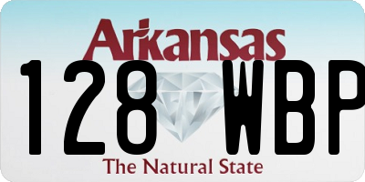 AR license plate 128WBP