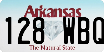 AR license plate 128WBQ
