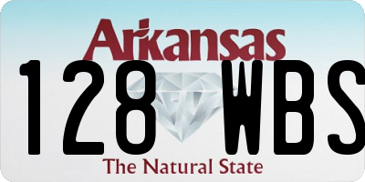 AR license plate 128WBS