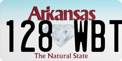 AR license plate 128WBT
