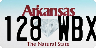 AR license plate 128WBX