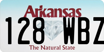 AR license plate 128WBZ