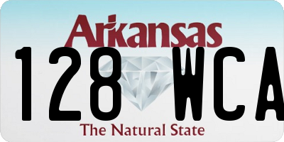 AR license plate 128WCA