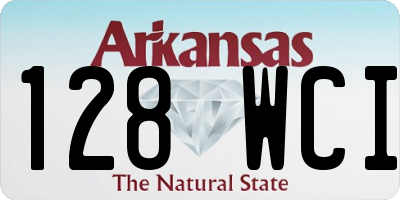 AR license plate 128WCI