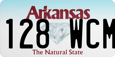 AR license plate 128WCM
