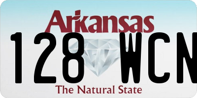 AR license plate 128WCN