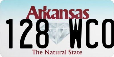 AR license plate 128WCO