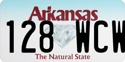 AR license plate 128WCW