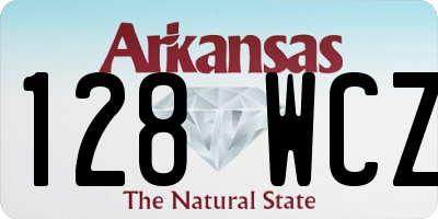 AR license plate 128WCZ