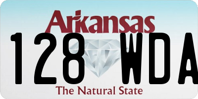AR license plate 128WDA