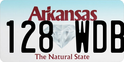AR license plate 128WDB