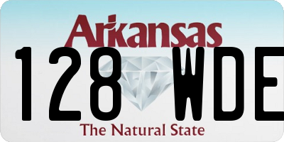 AR license plate 128WDE