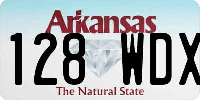 AR license plate 128WDX