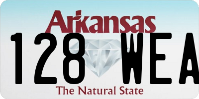 AR license plate 128WEA