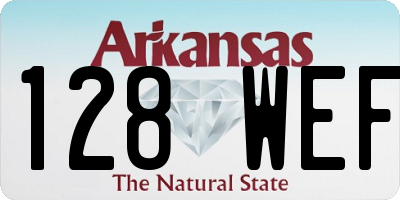 AR license plate 128WEF