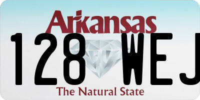 AR license plate 128WEJ