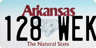 AR license plate 128WEK
