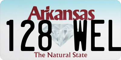 AR license plate 128WEL