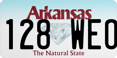 AR license plate 128WEO