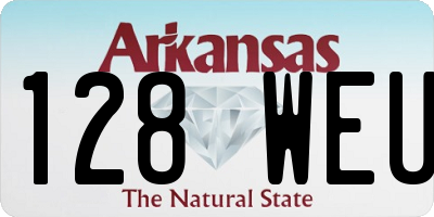 AR license plate 128WEU