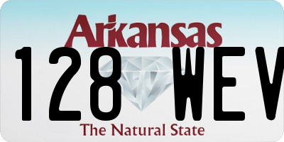 AR license plate 128WEV