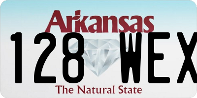 AR license plate 128WEX
