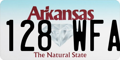 AR license plate 128WFA