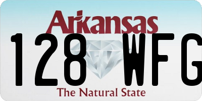 AR license plate 128WFG