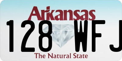 AR license plate 128WFJ