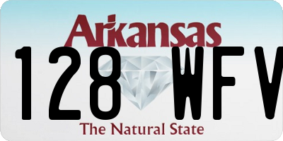 AR license plate 128WFV