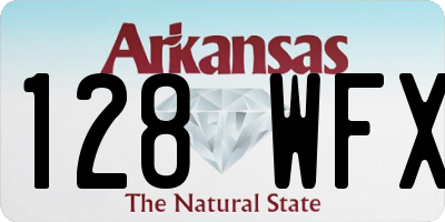 AR license plate 128WFX