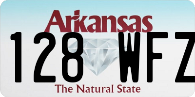 AR license plate 128WFZ
