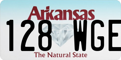 AR license plate 128WGE