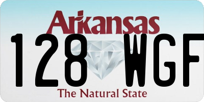 AR license plate 128WGF