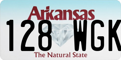 AR license plate 128WGK