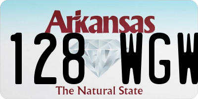 AR license plate 128WGW