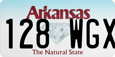 AR license plate 128WGX