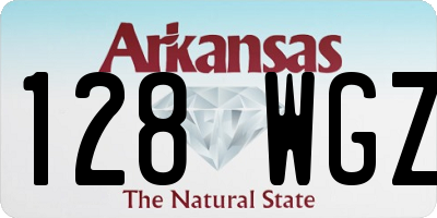 AR license plate 128WGZ