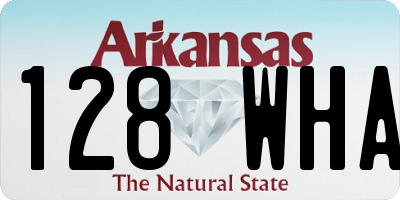 AR license plate 128WHA