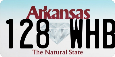 AR license plate 128WHB