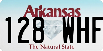 AR license plate 128WHF