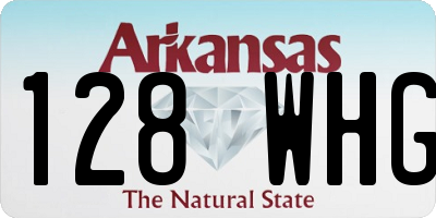 AR license plate 128WHG