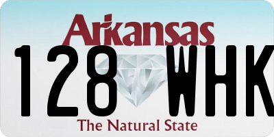 AR license plate 128WHK