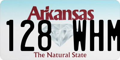 AR license plate 128WHM